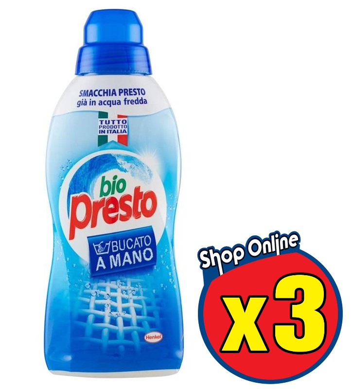 BIOPRESTO DETERGENTE PER BUCATO A MANO LIQUIDO 3 X 750 ML