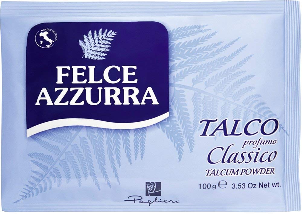 SET 12 CONFEZIONI FELCE AZZURRA TALCO IN BUSTA DA 100 GRAMMI PROFUMO CLASSICO