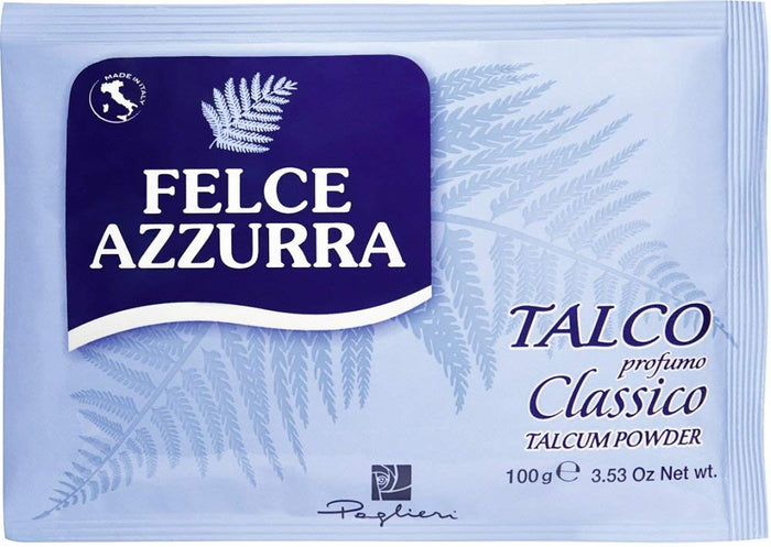 SET 12 CONFEZIONI FELCE AZZURRA TALCO IN BUSTA DA 100 GRAMMI PROFUMO CLASSICO