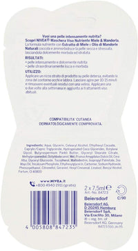 SET 24 NIVEA MASCHERA VISO NUTRIENTE INTENSIVA CON MIELE E MANDORLE- 15 ML