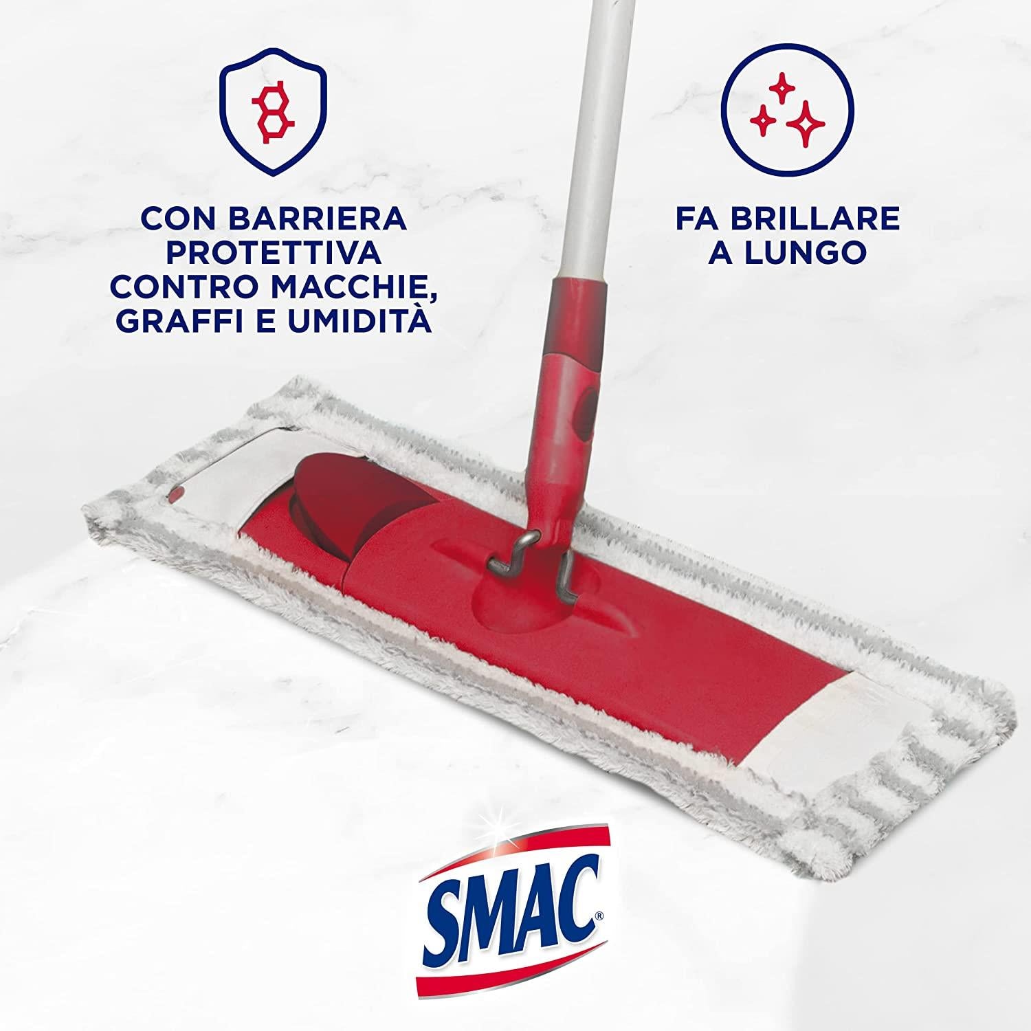 SET 12 CONFEZIONI SMAC TOT GIALLO DETERGENTE LAVAINCERA CON CERA DI CARNUBA 1 LT