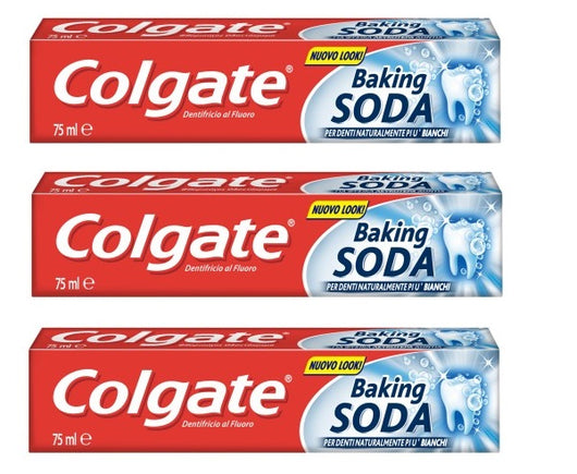 SET 3 CONFEZIONI DI COLGATE DENTIFRICIO BAKING SODA ANTIPLACCA 75ML