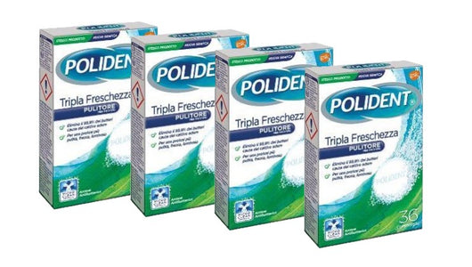 POLIDENT TABS PULITORE PER PROTESI TRIPLA FRESCHEZZA 36 CAPSULE EFFERVESCENTI