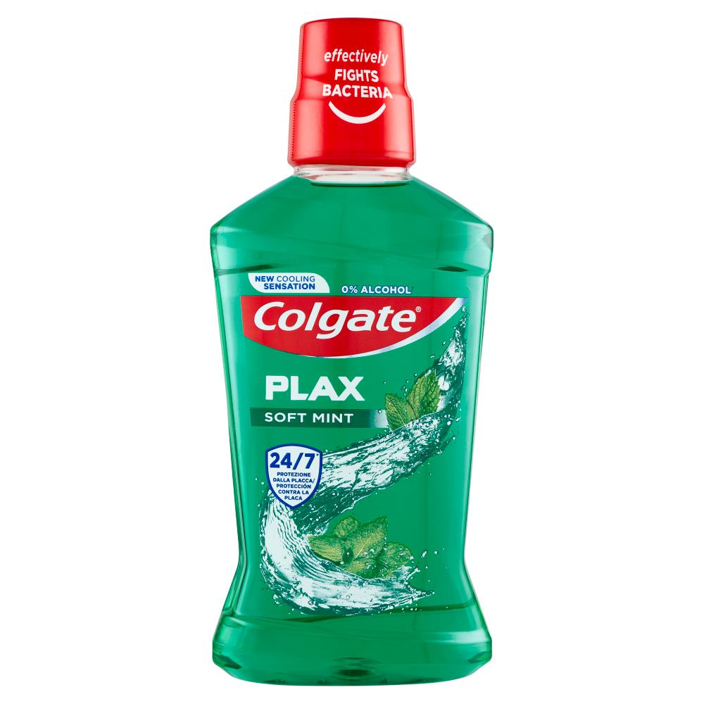SET 12 COLGATE COLLUTORIO PLAX SOFT MINT CON ANTIBATTERICO 500 ML