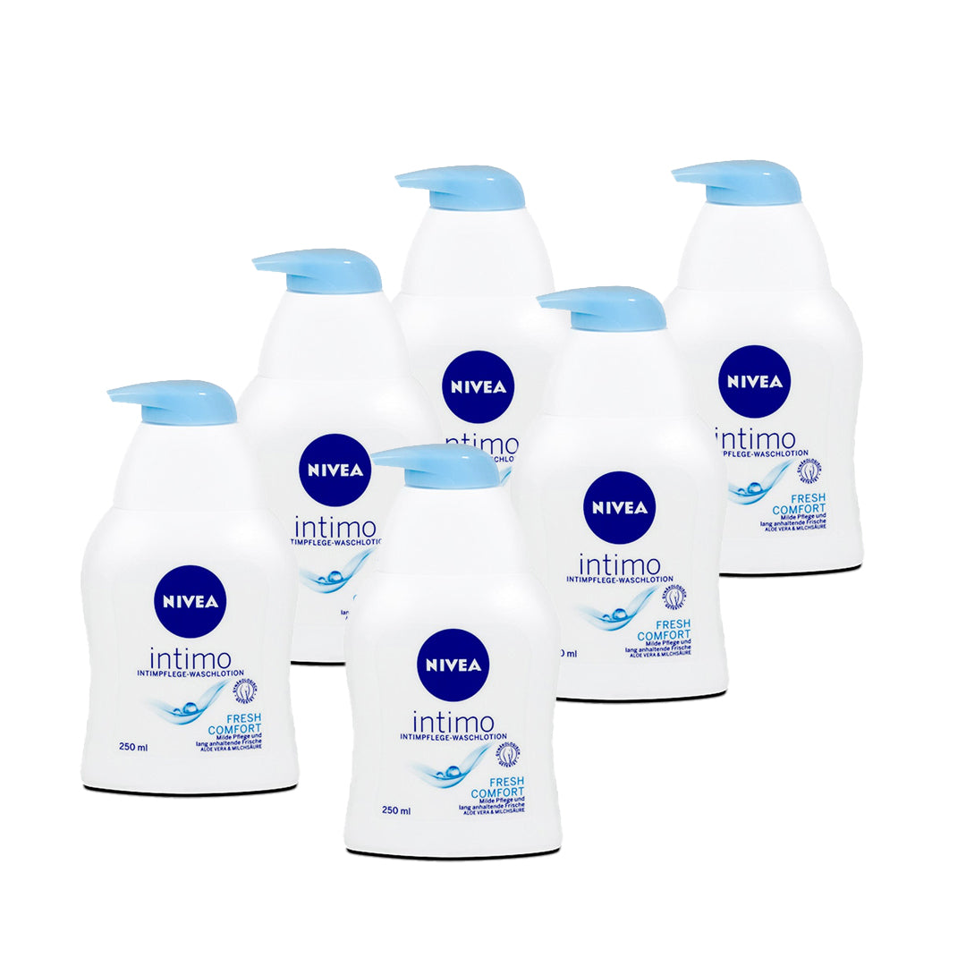 NIVEA 6 PEZZI DETERGENTE INTIMO FORMATO DA 250ML FRESH COMFORT
