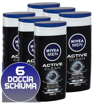 6 NIVEA MEN ACTIVE CLEAN 250ML