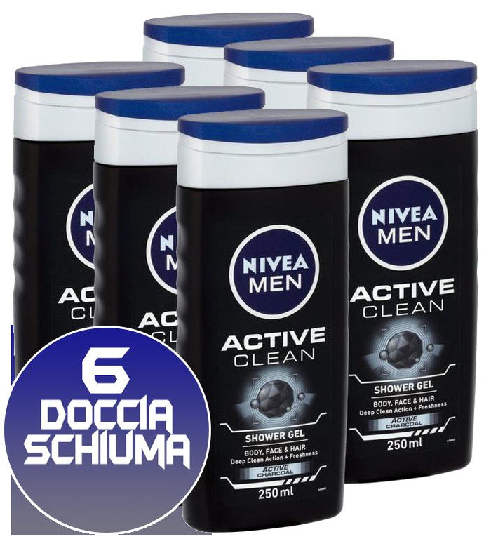 6 NIVEA MEN ACTIVE CLEAN 250ML
