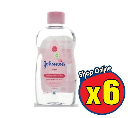 6 PZ JOHNSON'S BABY OLIO BAMBINI CLASSICO IDRATANTE E MASSAGGI 300 ML