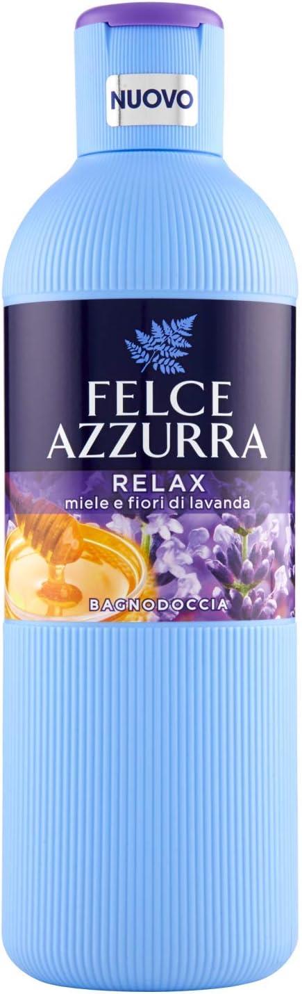 6 FELCE AZZURRA BAGNODOCCIA RELAX PROFUMO AL MIELE E FIORI DI LAVANDA PER UNA PELLE MORBIDA E PROFUMATA 650 ML