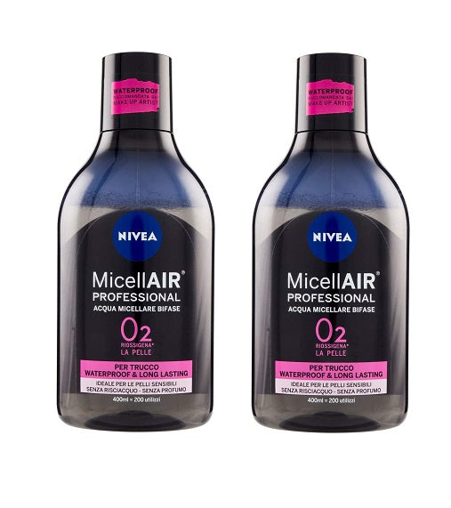 SET 2 NIVEA PROFESSIONAL 400ML ACQUA MICELLARE BIFASE