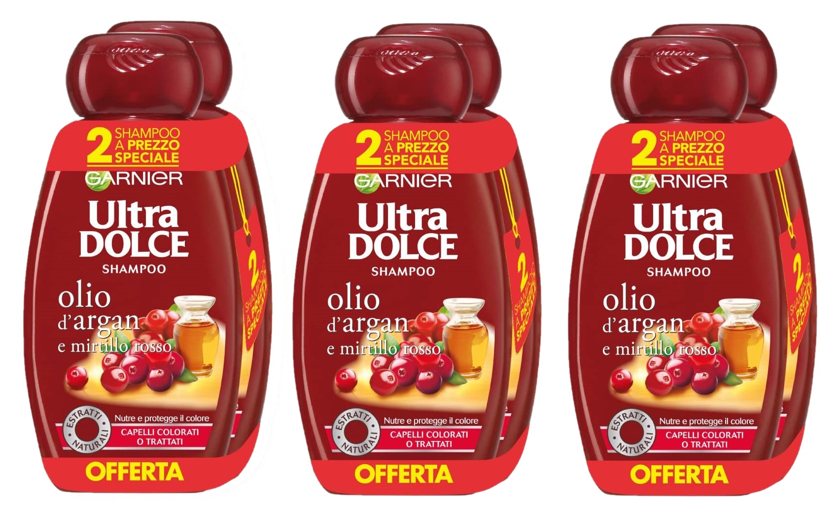 6 ULTRA DOLCE SHAMPOO OLIO DI ARGAN E MIRTILLO ROSSO 300 ML