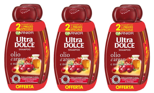 6 ULTRA DOLCE SHAMPOO OLIO DI ARGAN E MIRTILLO ROSSO 300 ML
