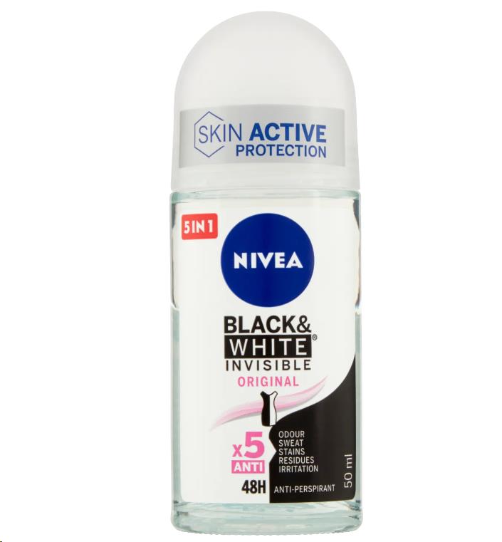 SET 6 NIVEA DEODORANTE ROLL-ON 50ML BLACK&WHITE
