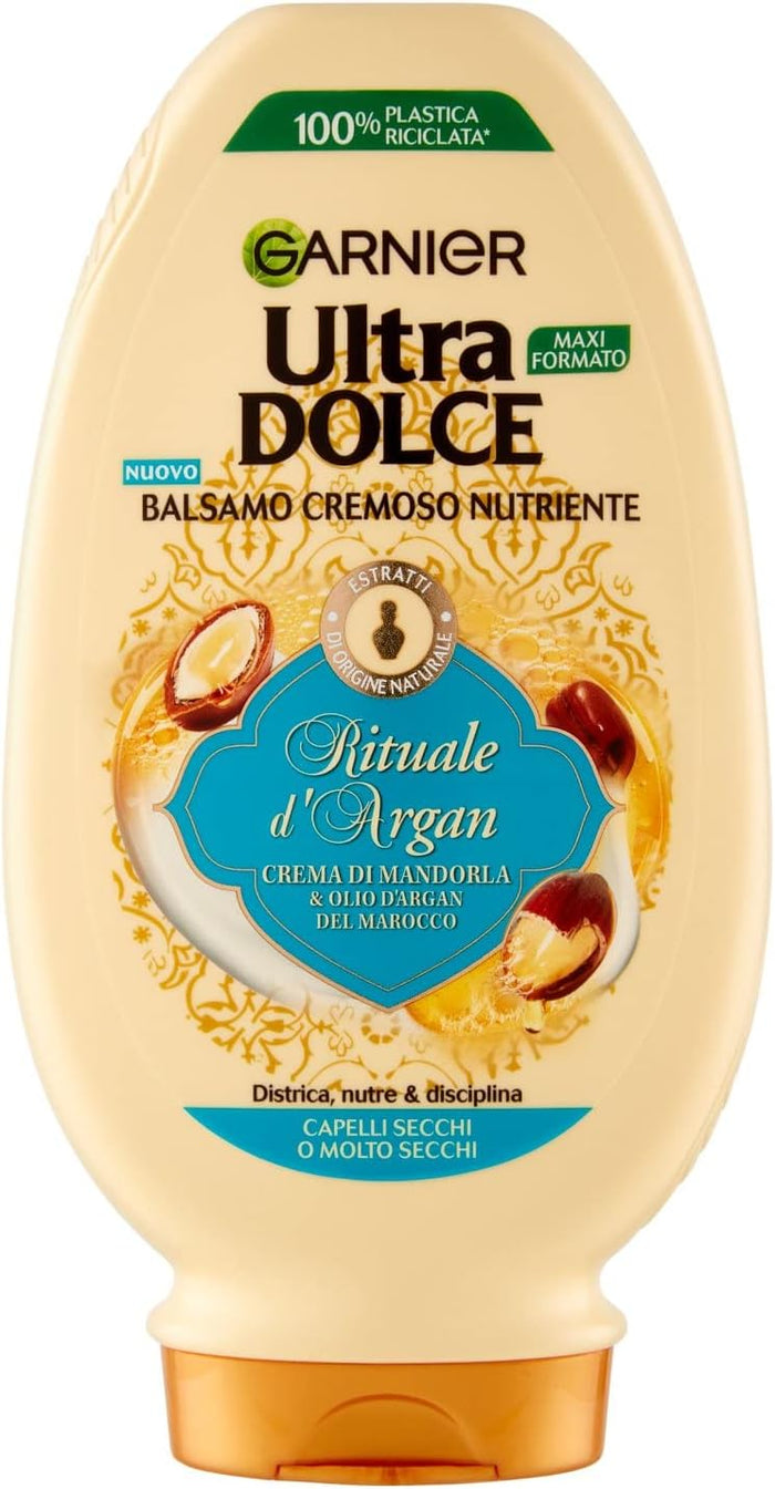 GARNIER ULTRA DOLCE BALSAMO PER CAPELLI RITUALE D'ARGAN DA 250 ML NUTRIENTE