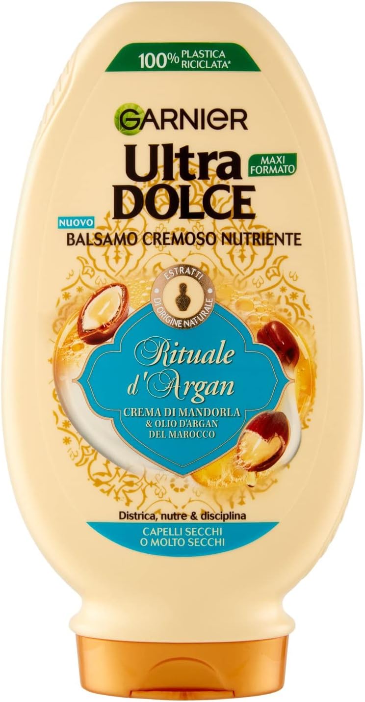 GARNIER ULTRA DOLCE BALSAMO PER CAPELLI RITUALE D'ARGAN DA 250 ML NUTRIENTE