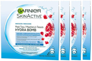 SET 4 MASCHERE IN TESSUTO GARNIER SKIN ACTIVE IDRATANTI ED ENERGIZZANTI