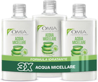 OMIA SET 3 PZ ACQUA MICELLARE VISO ALOE VERA STRUCCANTE IDRATANTE ED EQUILIBRANTE TUTTI I TIPI DI PELLE 400 ML