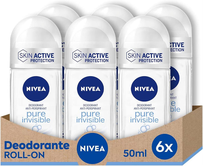 NIVEA SET 6 PZ DEODORANT ANTI-PERSPIRANT PURE INVISIBLE 50 ML