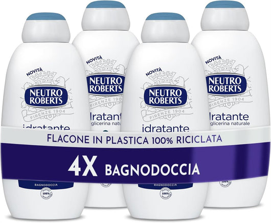 NEUTRO ROBERTS BAGNOSCHIUMA DERMAZERO 4 FLACONI DA 600 ML IDRATANTE