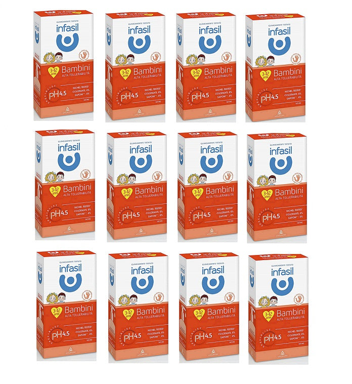 SET 12 INFASIL DETERGENTE INTIMO IN CONFEZIONE DA 200 ML PER BAMBINI 3 A 12 ANNI