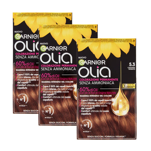GARNIER OLIA SET 3 PZ TINTA CAPELLI 5.3 CASTANO DORATO