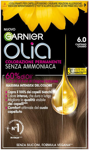 GARNIER OLIA TINTA PERMANENTE SENZA AMMONIACA 6.0 CASTANO CHIARO