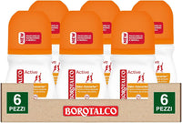 BOROTALCO ROLL-ONSE T 6 PZ 50 ML L'UNO FORMULA SENZA ALCOOL EFFICACIA FRESCA 48H ARANCIONE