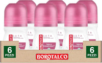BOROTALCO ROLL-ON SET 6 PZ 50 MLL'UNO FORMULA SENZA ALCOOL EFFICACIA FRESCA 48HAI FIORI DI ROSA