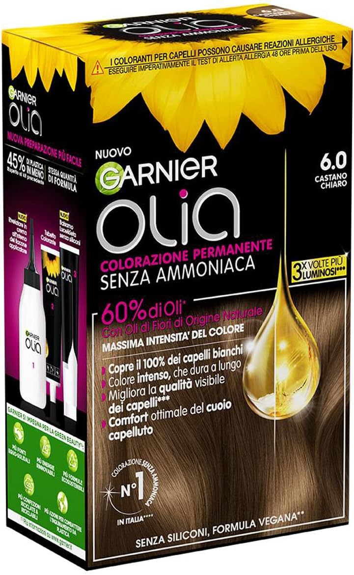GARNIER OLIA TINTA PERMANENTE SENZA AMMONIACA 6.0 CASTANO CHIARO