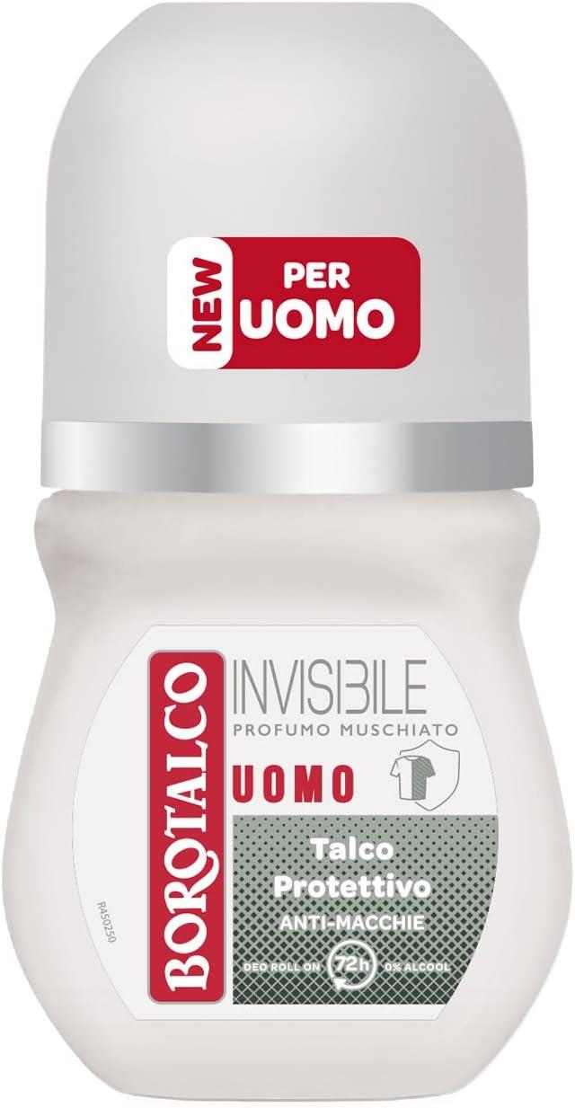 BOROTALCO ROLL-ON SET 4 PZ UOMO 50 ML'UNO FORMULA SENZA ALCOOL EFFICACIA FRESCA 48H ROSSO