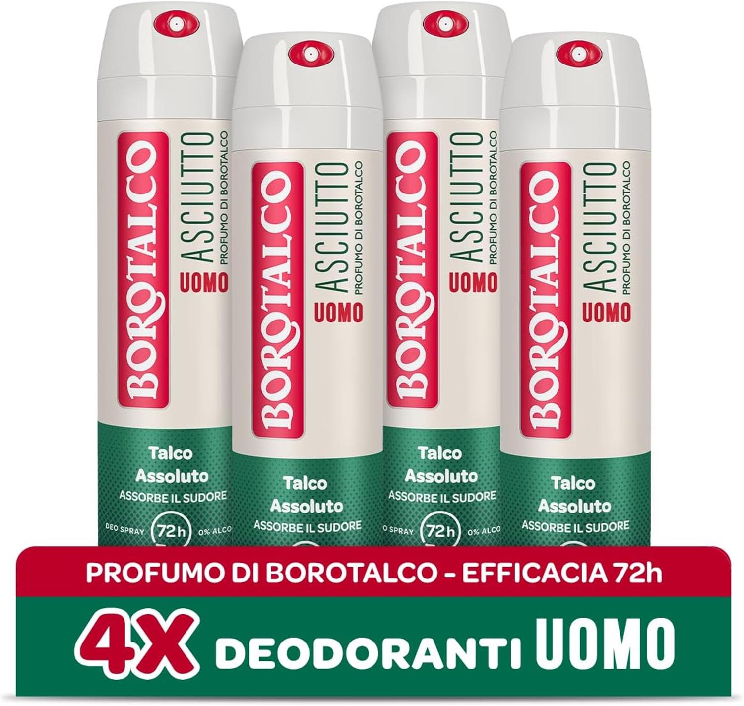BOROTALCO SET 4 PZ DEO SPRAY 150 ML L'UNO NEW PROFUMO DI BOROTALCO DA UOMO + ASCIUTTO