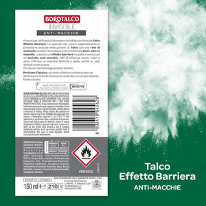 BOROTALCO SET 4 DEODORANTI SPRAY INVISIBILE GRIGIO NO ALCOOL CON TALCO 150 ML ANTIMACCHIE