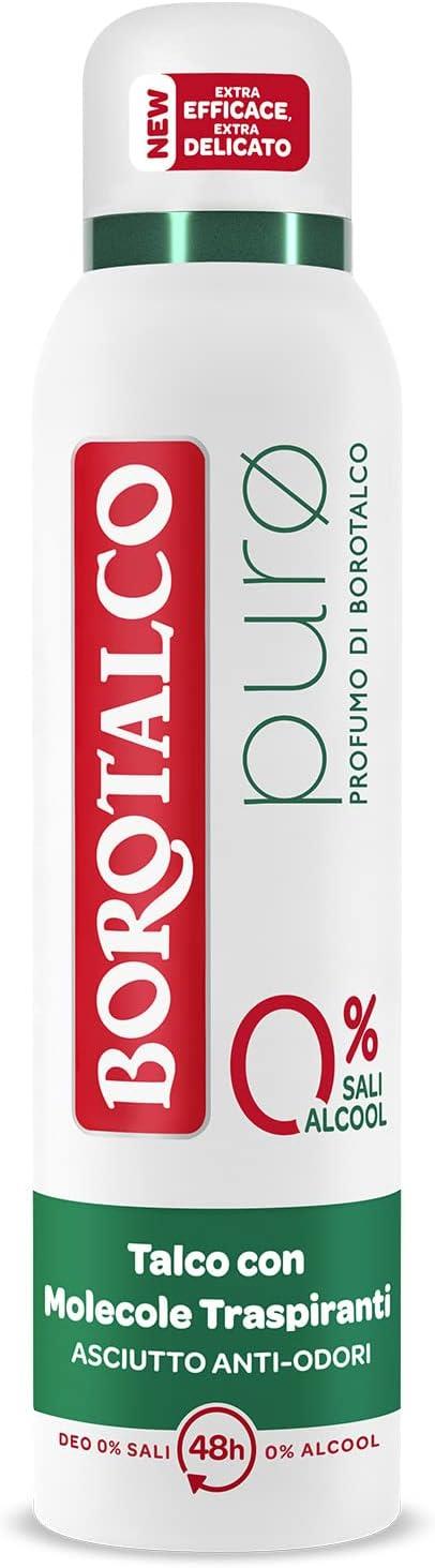BOROTALCO SET 4 PZ DEO SPRAY 150 ML L'UNO NEW PURO 0 SALI 0 ALCOOL PROFUMO DI BOROTALCO