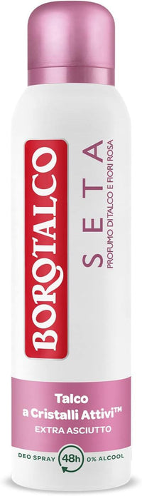 BOROTALCO SET 4 PZ DEO SPRAY 150 ML L'UNO NEW SETA PROFMO DI TALCO E FIORI ROSA
