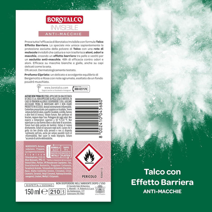 BOROTALCO SET 6 PZ DEO SPRAY 150 ML L'UNO NEW PROFUMO CIPRIATO ROSA