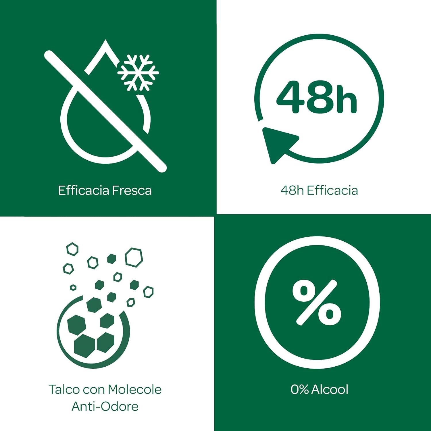 BOROTALCO ROLL-ONSE T 6 PZ 50 ML L'UNO FORMULA SENZA ALCOOL EFFICACIA FRESCA 48H ARANCIONE