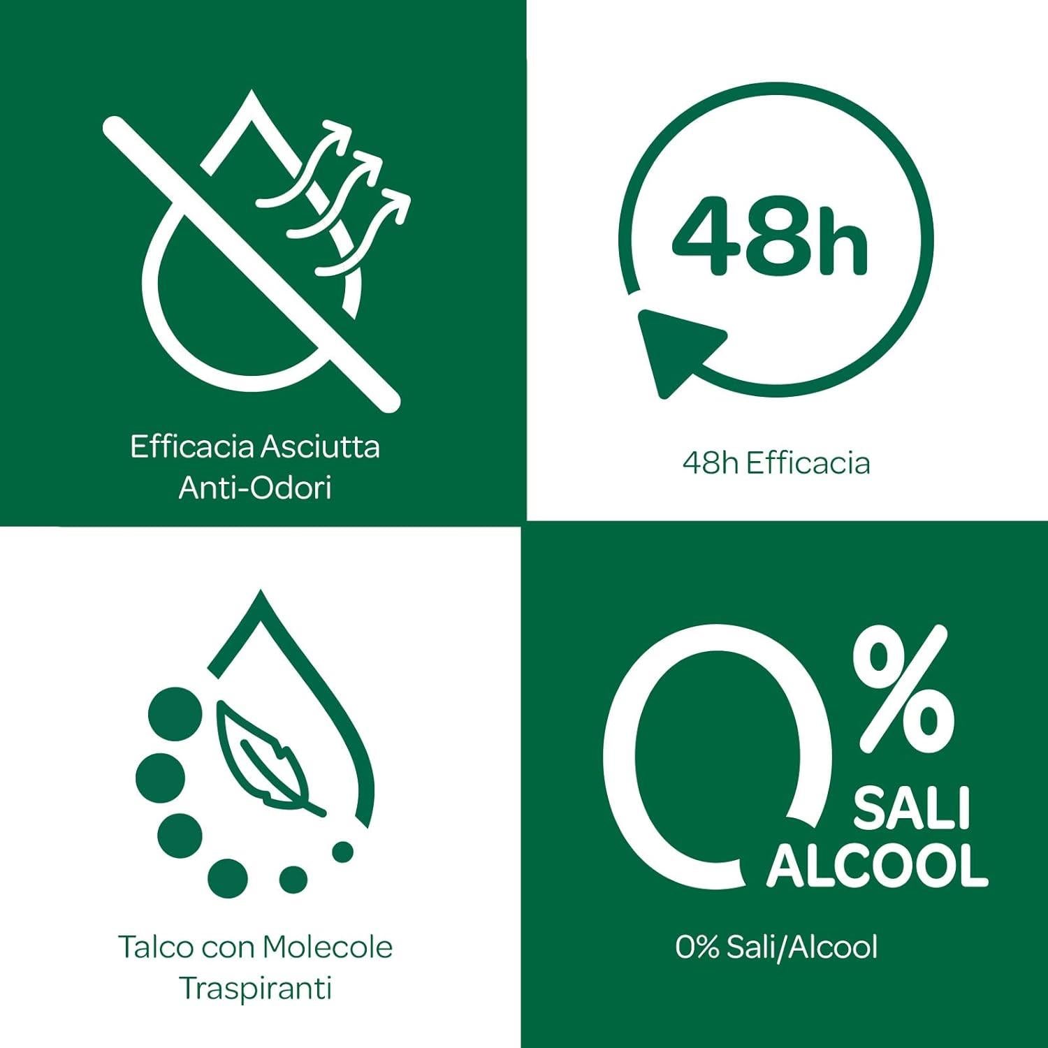 BOROTALCO SET 4 PZ DEO SPRAY 150 ML L'UNO NEW PURO 0 SALI 0 ALCOOL PROFUMO DI BOROTALCO