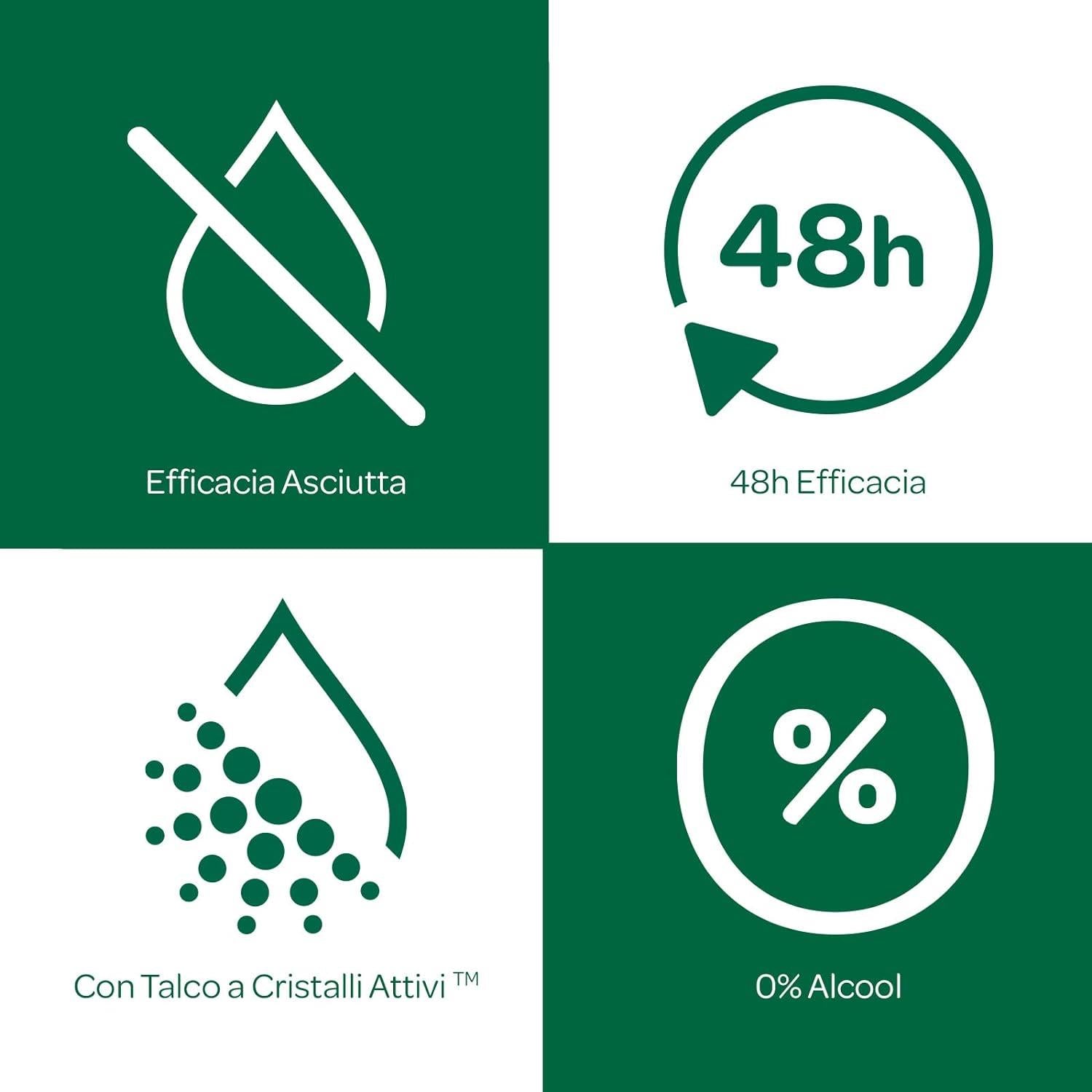 BOROTALCO ROLL-ON SET 6 PZ 50 MLL'UNO FORMULA SENZA ALCOOL EFFICACIA FRESCA 48HAI FIORI DI ROSA