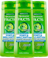 GARNIER FRUCTIS SET 3 PZ  SHAMPOO 2 IN 1 PIU FORTI X3 PIU LUMINOSI 250 ML L'UNO PER CAPELLI NORMALI ESTRATTO DI POMPELMO