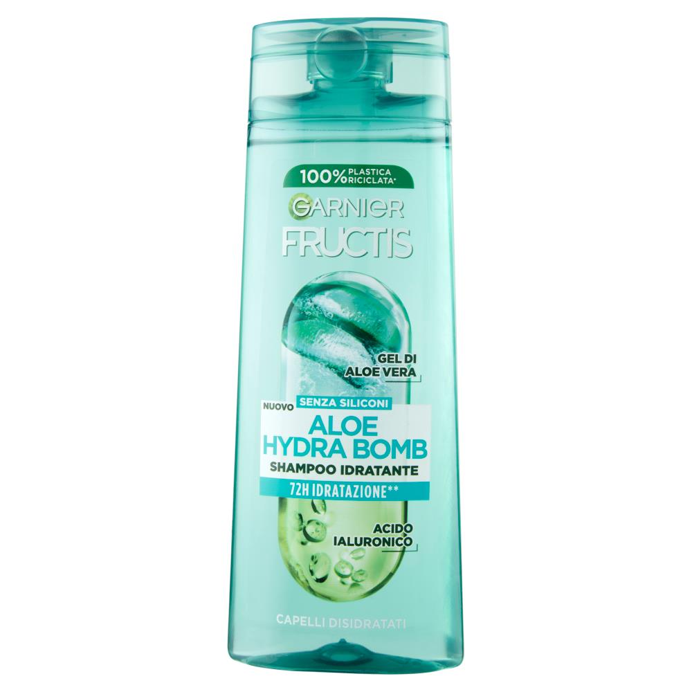 GARNIER FRUCTIS SET 3 SHAMPOO 250 ML L'UNO ALOE 72 ORE DI IDRATAZIONE HYDRA BOMB PER CAPELLI DISIDRATATI