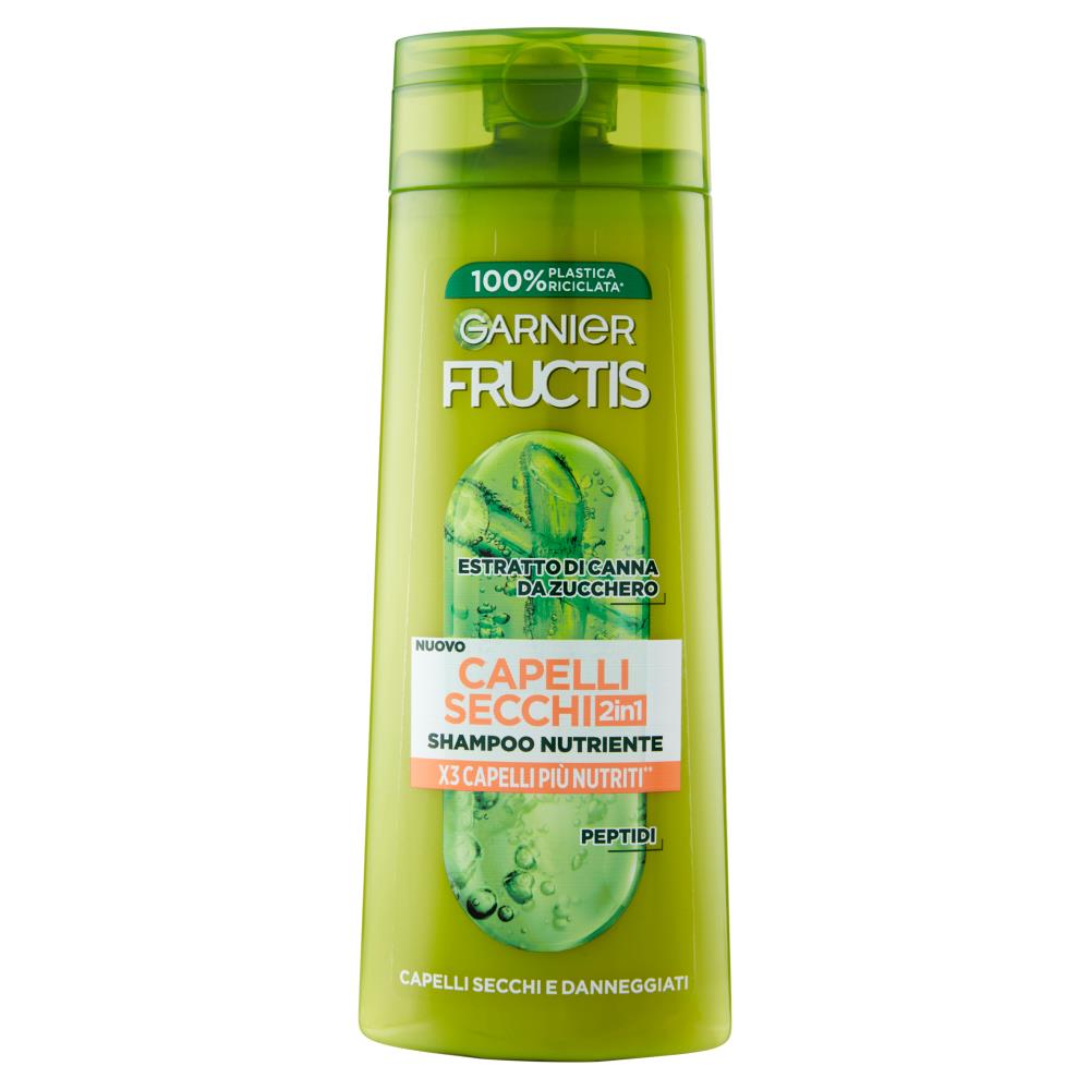 GARNIER FRUCTIS SET 3 PZ SHAMPOO 250 ML L'UNO PER CAPELLI SECCHI E DANNEGGIATI 2IN1 NUTRIENTE X3 CAPELLI PIU NUTRITI
