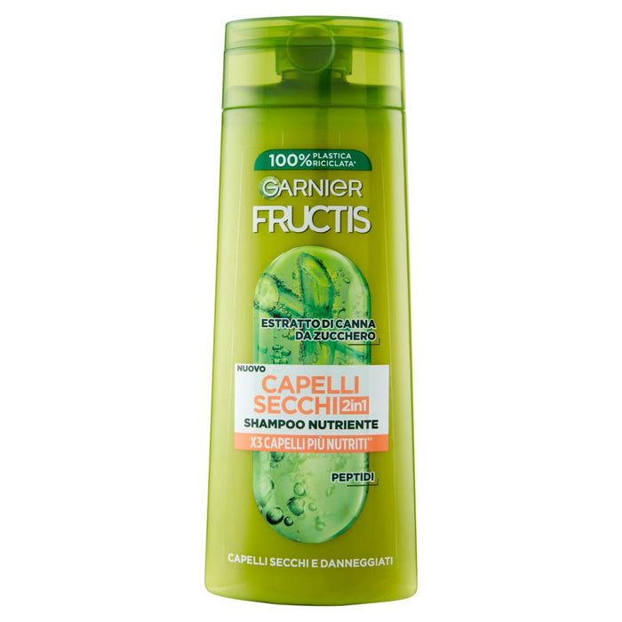 GARNIER FRUCTIS SET 3 PZ SHAMPOO 250 ML L'UNO PER CAPELLI SECCHI E DANNEGGIATI 2IN1 NUTRIENTE X3 CAPELLI PIU NUTRITI