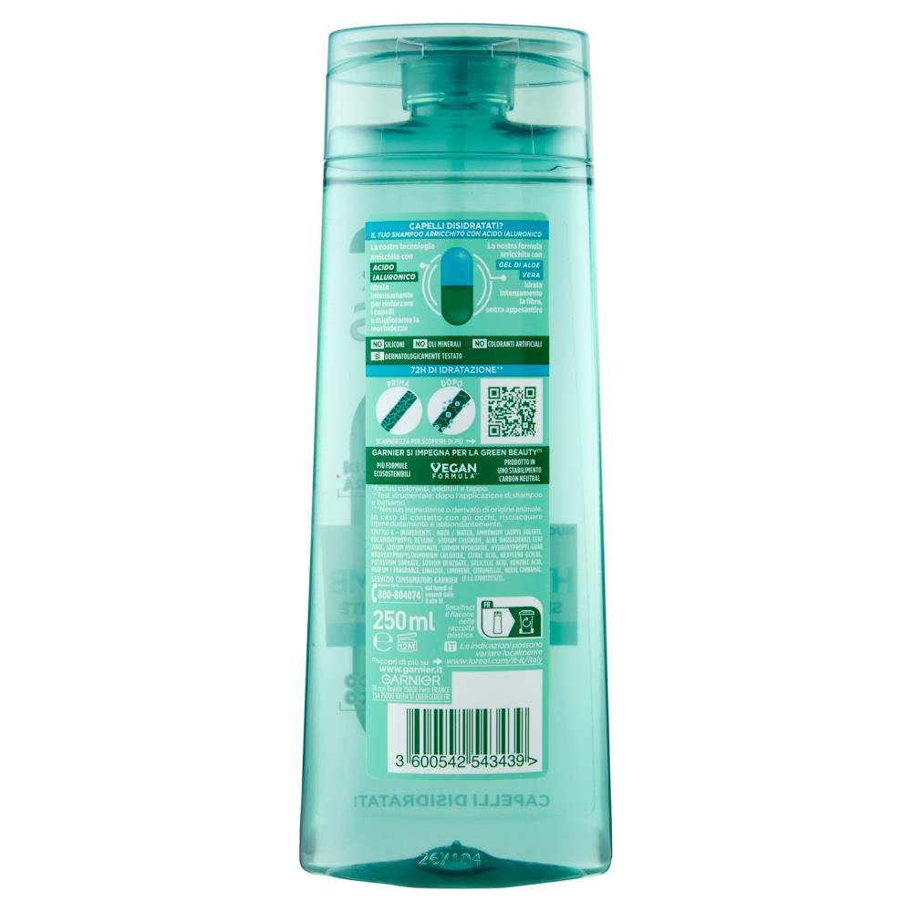 GARNIER FRUCTIS SET 3 SHAMPOO 250 ML L'UNO ALOE 72 ORE DI IDRATAZIONE HYDRA BOMB PER CAPELLI DISIDRATATI