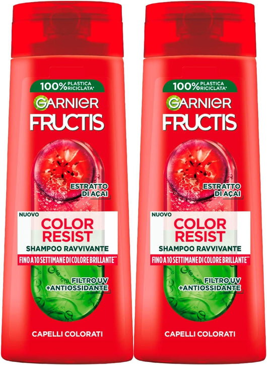 GARNIER FRUCTIS 2 PZ SHAMPOO 250 ML L'UNO COLOR RESIST FINO A 10 SETTIMANE DI COLORE BRILLANTE CON ESTRATTO DI ACAI