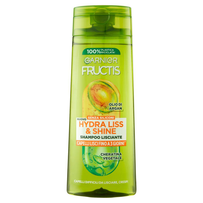 GARNIER FRUCTISSET 3 PZ SHAMPOO LISCIANTE 250 ML HYDRA LISS&SHINE CAPELLI LISCI FINO A 3 GIORNI CON OLIO DI ARGAN