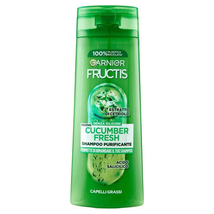 GARNIER FRUCTIS 3 PZ SHAMPOO 250 ML L'UNO COCUMBER FRESH PERMETTE DI RIMANDARE IL TUO SHAMPOO X CAPELLI GRASSI