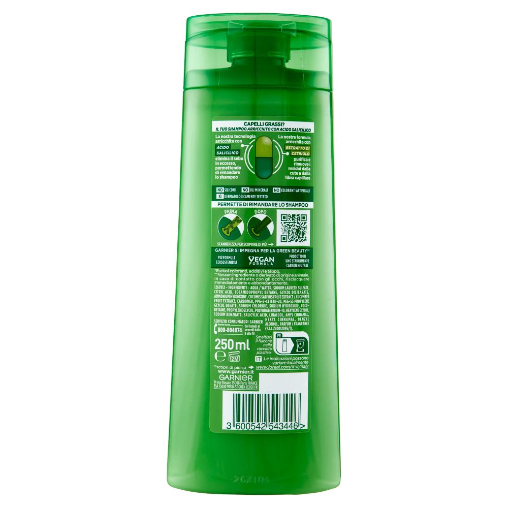 GARNIER FRUCTIS 3 PZ SHAMPOO 250 ML L'UNO COCUMBER FRESH PERMETTE DI RIMANDARE IL TUO SHAMPOO X CAPELLI GRASSI
