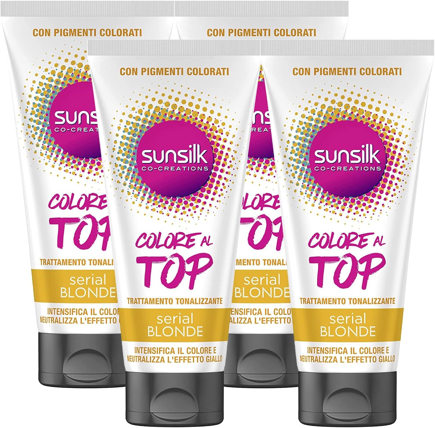 SET 4 SUNSILK TRATTAMENTO TONALIZZANTE COLORE AL TOP 180 ML SERIAL BLONDE