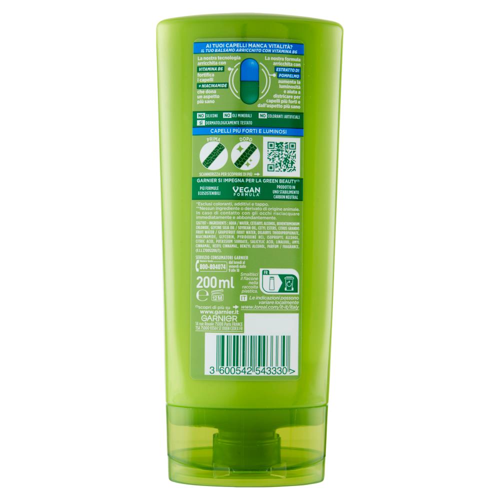 GARNIER FRUCTIS SET 3 PZ BALSAMO FORTI & BRILLANTI PER CAPELLI NORMALI 200 ML L'UNO