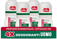 BOROTALCO SET 4 PZ DEO ROLL-ON 50 ML L'UNO NEW ASCIUTTO